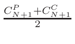 $ {\frac{{C_{N+1}^{P}+C_{N+1}^{C}}}{{2}}}$