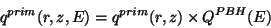 \begin{displaymath}
q^{prim}(r,z,E) = q^{prim}(r,z) \times Q^{PBH}(E)
\end{displaymath}