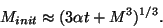 \begin{displaymath}
M_{init}\approx(3\alpha t + M^3)^{1/3}.
\end{displaymath}