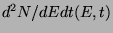 $d^2N/dEdt(E,t)$