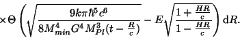 \begin{displaymath}
\times \Theta\left(\sqrt{\frac{9k\pi\hbar^5c^6}{8M_{min}^4G^...
...-E\sqrt{\frac{1+\frac{HR}{c}}{1-\frac{HR}{c}}}\right){\rm d}R.
\end{displaymath}